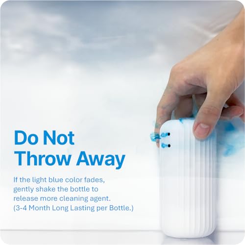 Fresh & Fresh Automatic Toilet Bowl Cleaners - 2 Bottles(UPTO 2500 FLUSHES/Bottle), Commercial and Residential Cleaner 3-4 MONTH Lasting Toilet Bowl Cleaner Bottle - color: Bottle (White), size: 2