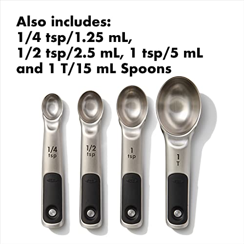 OXO Good Grips Stainless Steel Measuring Cups and Spoons 8-Piece Set,4 Cups and 4 Spoons,(Pack of 2) - size: 8 count (pack of 2), style: Set