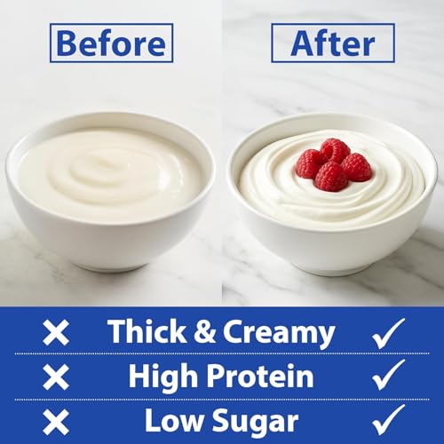 Ultimate Yogurt Strainer, Make Delicious, High Protein, Greek Yogurt, 70% Less Sugar & Lactose, Fine Mesh Nylon Greek Yogurt Maker, 100% BPA-Free & Dishwasher Safe with Large 2.3 Quart Capacity