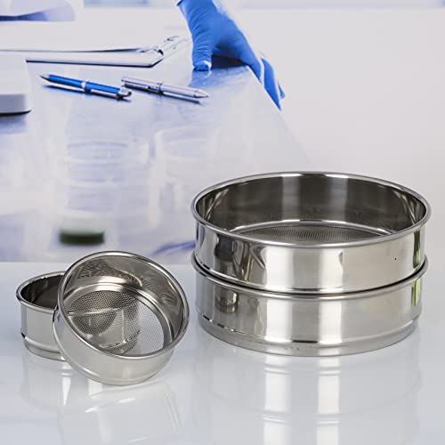 LABALPHA 60 Mesh Lab Sieves, #60 Mesh Test Sieve, 8'' Diameter, 304 Stainless Steel Wire Cloth (0.3mm) - size: 60 mesh (0.3mm)