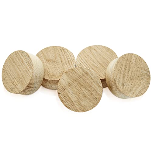 Juexica 5 Pcs White Oak Wine Barrel Bung 2 Inch Wooden Plug Tapered Bung Stopper for Oak Barrel Bourbon Whiskey Beer Wine Cask Home Brewing Carboy Distilling