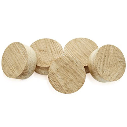 Juexica 5 Pcs White Oak Wine Barrel Bung 2 Inch Wooden Plug Tapered Bung Stopper for Oak Barrel Bourbon Whiskey Beer Wine Cask Home Brewing Carboy Distilling