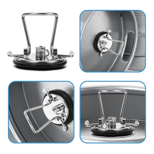 BESPORTBLE Universal Stainless Steel Beverage Keg Lid Metal Storage Keg Cover for Soda and Beer Buckets Suitable for Home Brewing and Beverage Fermentation