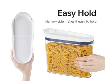 Felli Cereal Container Storage Airtight Holds 32 oz Family Size Breakfast Box with Flip Top Lid, Stackable Acrylic Dry Food Dispenser, Protein Granola Oats Grains, Crunch Keeper (Large 4.1Qt - 2pk) - color: Large 4.1Qt - 2pk