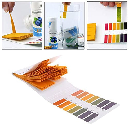 Utoolmart 320Pcs pH Test Strips 1-14 Full Range 4 Pack | Simple Color Chart, Multi-Sample Litmus Test Paper pH Testing Strips for Water, Saliva, Urine, Soil, Drinks, Labs and Pools