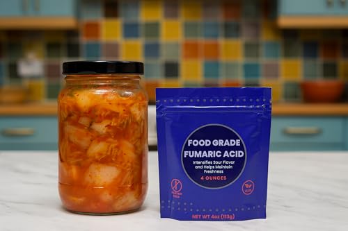 Fumaric Acid Food Grade Sour Powder for Sour Candy, Vegan Food Additive and pH Control 4 Ounce