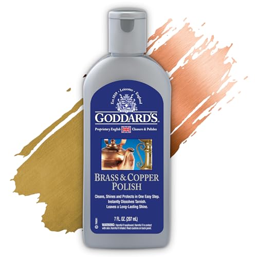 Goddard's Copper & Brass Polish, Copper Cleaner & Brass Cleaner for Long-Lasting Shine, Metal Polish for Pewter, Chrome & More, Metal Polishing Compound (7oz) - size: 7 Fl Oz (Pack of 1)