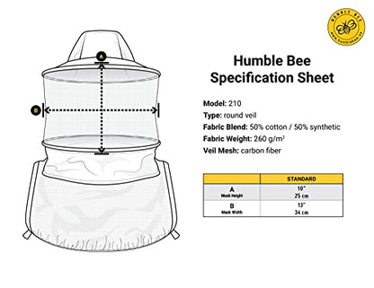 Humble Bee 210 Polycotton Beekeeping Veil with Round Hat