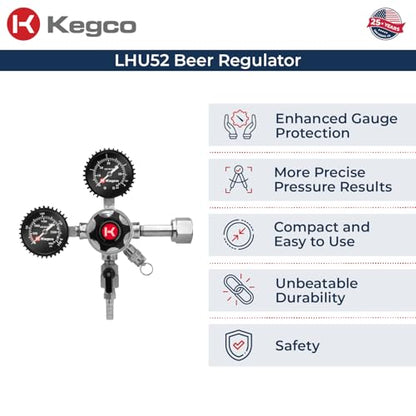Kegco Elite Series Direct Draw Keg Tap Kit with Red 5 lb. Co2 Tank - color: Elite Series Commercial Grade