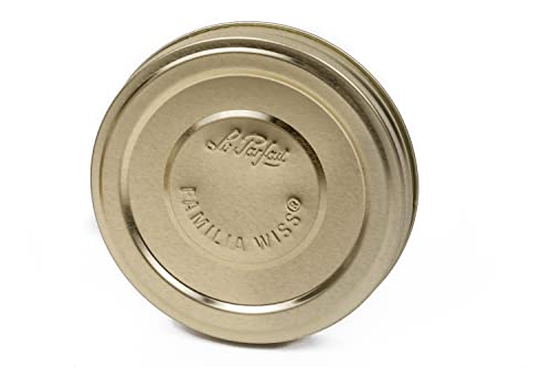 Le Parfait Familia Wiss Terrine | 32oz/Quart(Pack of 4) 1010 Liter Wide Mouth French Glass Jar w/Airtight 2-Piece System Gold Lids | Ideal for Canning, Food Storage, Meal Prep, Cake Jar & DIY Crafts - color: 1Ld110 (Set/4)