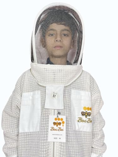 Three Layer Ventilated Beekeeping Suit for Kids (Large) - size: LARGE
