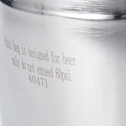Stainless Steel 1.6 Gallon Mini Ball Lock Keg System For Small Batch HomeBrewing Beer Brewing Strap Handle (6L)