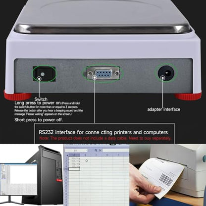 5kg x 0.01g Smart Lab Analytical Balance - 5 Modes, 19 Units & Custom Units - size: 5000 g/0.01 g (6 Weighing Functions)