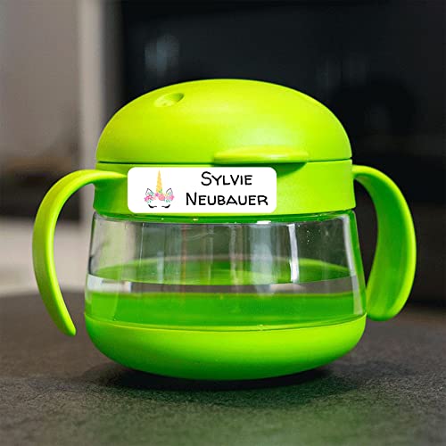 Custom Waterproof Dishwasher Safe Kid Name Labels for Daycare(128 Pack), Camp, School Supply, Baby Bottles, Lunch Boxes and Cups, Travel. Cute Personalized Design Name Stickers (Pattern 5) - color: Pattern 5