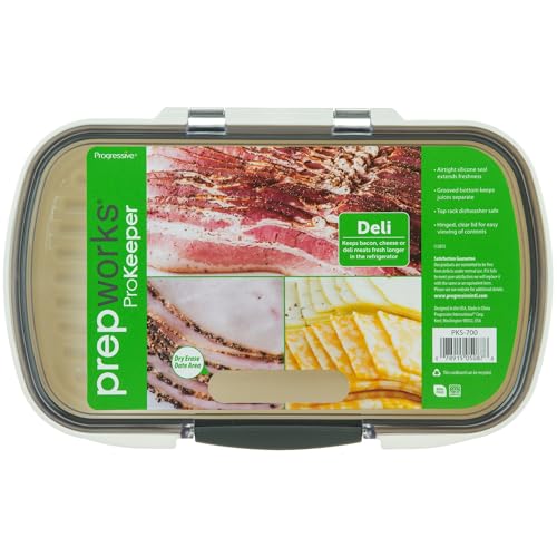 ProKeeper Deli Food Storage Container, Air-Tight Silicone Seal Lid with Dry Erase Date Window, Ideal for Storing Deli Meats, Cheeses, and Bacon - color: Deli Keeper
