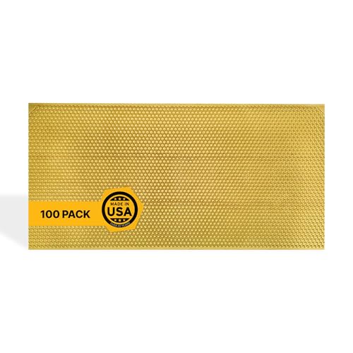 Mann Lake 8 1/2" Waxed Rite-Cell Foundation, Easy Install Bee Hive Frames, Durable & Bee Friendly Brood Chamber Essential, Withstands Heavy Extracting, Case of 100, Natural - color: Natural
