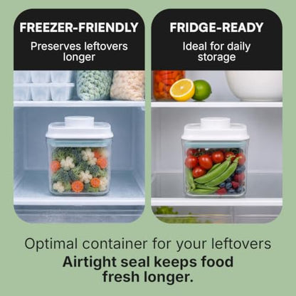 Bop Top Airtight Food Storage Containers with Lid 2 Cups / 16 oz | Kitchen Canister Sets | Air Tight Pantry Container | Pop Top Dry Food Storage Containers for Snacks, Sugar, Flour, Baking, Pasta - color: 16 oz