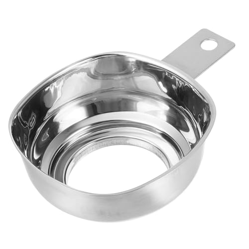 Hemoton Stainless Steel Wide Mouth Funnel with Handle for Mason Jars Kitchen Canning Funnel for Wide Mouth Jars Jam Filling and Food Transfer Tool 5.3 Inch Kitchen Gadget for Home and Restaurant
