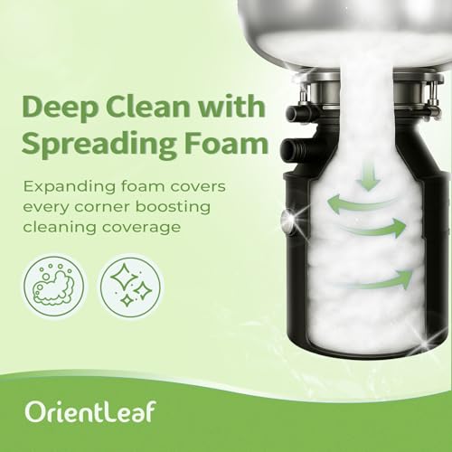 ORIENTLEAF Garbage Disposal Cleaner and Deodorizer Tablets 24 Pack, 1 Year Supply Sink Cleaner, Reduce Odors, Kitchen Drain Maintenance Care - size: 1 Count (Pack of 24)