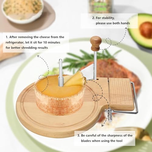 Adjustable Stainless Steel Cheese Slicer - Flower Maker & Curler for Cheese Wheels, Butter & Chocolate - Essential Kitchen Tool for Cheese Lovers