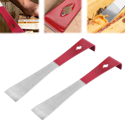 Steel Hive Tool Stainless Steel Hive Scraper Tools Beekeeper Tool for Prying Bee Hives Apart Lifting Frames and Bent Edge (2Pcs) - size: 2Pcs