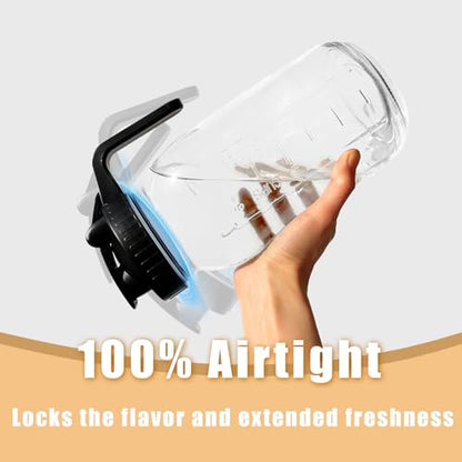 Mason Jar Pour Spout Lid for Wide Mouth Mason Jars, Mason Jar Pitcher Flip Cap Airtight Handle Lid, Leak Proof Seal Cover, Pack of 2 - color: 2 Pack