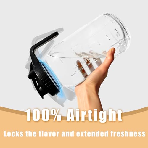 FyndraX Wide Mouth Mason Jars Pour Spout Lids, Wide Mouth Mason Jars Pitcher Flip Cap Airtight Handle Lid, Leak Proof Seal Cover, Pack of 4 - color: 4 Pack