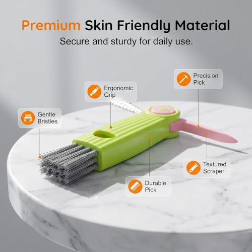 3 in 1 Cup Lid Cleaning Brush, 2026 New Multifunctional Crevice Cleaning Brush for Water Bottle Insulated Cup Tumbler Lid Groove Narrow Space Detail Cleaner Home Kitchen Gadgets (6PC) - color: 6pc