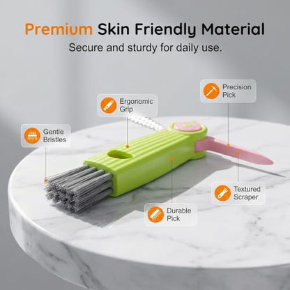 3 in 1 Cup Lid Cleaning Brush, 2026 New Multifunctional Crevice Cleaning Brush for Water Bottle Insulated Cup Tumbler Lid Groove Narrow Space Detail Cleaner Home Kitchen Gadgets (6PC) - color: 6pc