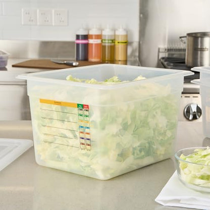 Restaurantware Food Storage Container 1 Pack of 12.7 x 10.3 x 7.8 Inches Plastic Stackable Storage Box White Reusable Label Container Dishwasher Safe For Restaurants And Kitchens