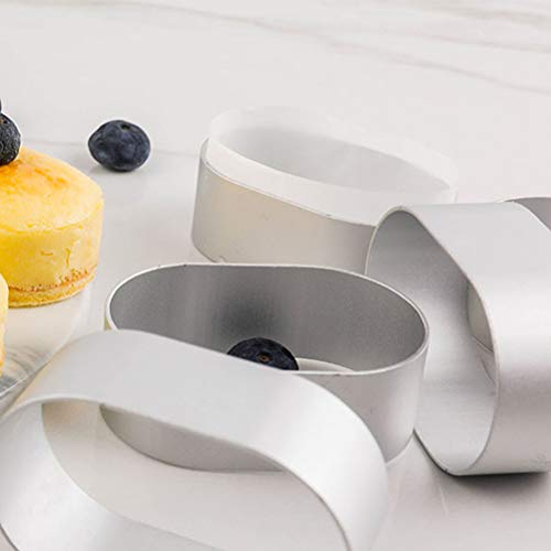 Cabilock 10pcs Stainless Steel Cheese Creative Chocolate and Cake Mould for Baking Easy Demoulding Cleaning for Home and Use Baking Tool