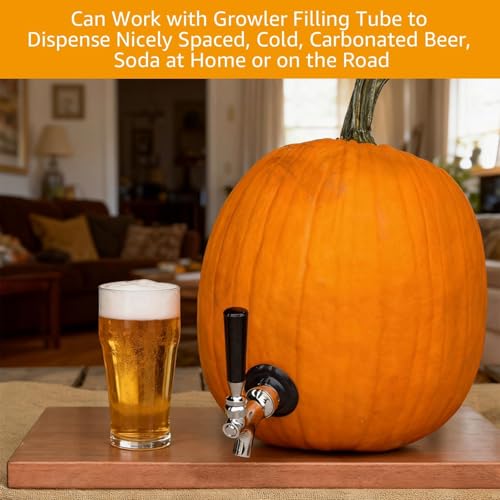 MRbrew 3" Beer Faucet Shank, Stainless Steel Beer Tap Shank with 1/4'' Barb fit Refrigerator/Freezer Walls Cabinet Surfaces Kegerator Beer Towers Jockey Box Panels Homebrew & Bar Draft Beer Dispenser - size: 3" Shank