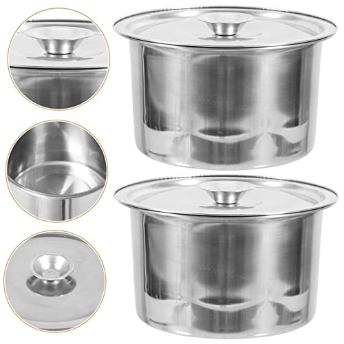 Kisangel 2set Condiment Container with Lid Spice Jar for Home Kitchen and Restaurant Use Easy Seasoning Storage