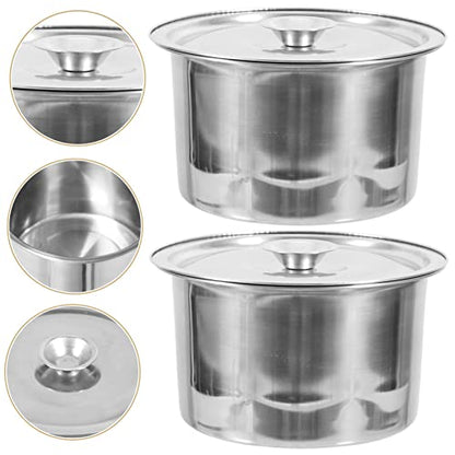 Kisangel 2set Condiment Container with Lid Spice Jar for Home Kitchen and Restaurant Use Easy Seasoning Storage