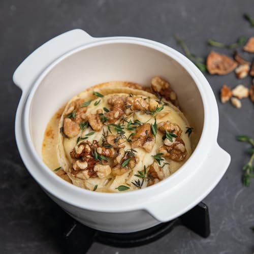 BOSKA Cheese Baker - Brie Baker with Lid - Queso Warmer for Brie Cheese Bites - Tea Light Candle Keep Anything You Make Warm - Handy Size & Microwave-safe - size: 500 ml