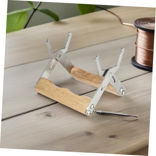 Kisangel 4pcs Beekeeping Frame Gripper Tool with Wooden Handle Stainless Steel Hive Frame Holder for Beekeepers Honey Harvesting and Hive Inspection