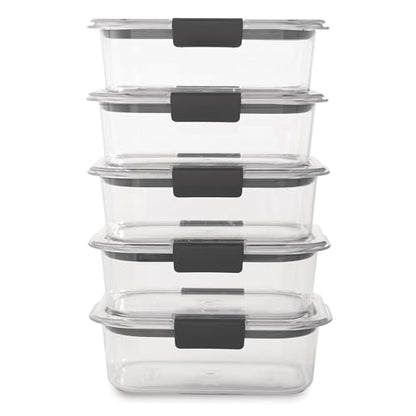 Rubbermaid Brilliance Tritan Plastic Food Storage Containers BPA Free Airtight Lids Ideal for Lunch Meal Prep & Leftovers Set of 5 (3.2 Cup) - size: 3.2 cup (10-Piece)