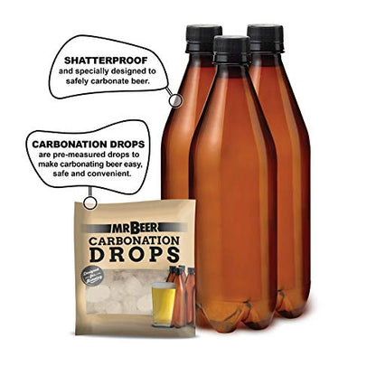Mr. Beer - Craft Beer Making Kit 4 Gallon Complete DIY Home Brew Set Everything Included, Bottles, Refills Brew in 30 Minutes - color: Bonus Kit, size: 4 Gallon