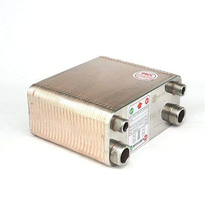 50 Plates Heat Exchanger Beer Wort Chiller Cooler 304 Stainless Steel for Home Brewing Beer 1.6Mpa