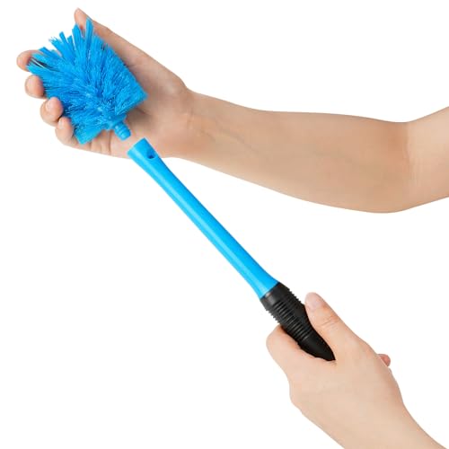 MOSOLAN 2-in-1 Water Bottle Brush and Straw Cleaner Brush, Long Handle Scrub Brush with Replaceable Head for Water Bottles, Glasswares, Mugs, Flasks, Tumblers and Kitchen Sink, Breezy Blue, 1 Pack - color: Breezy Blue, size: 1 Count (Pack of 1)