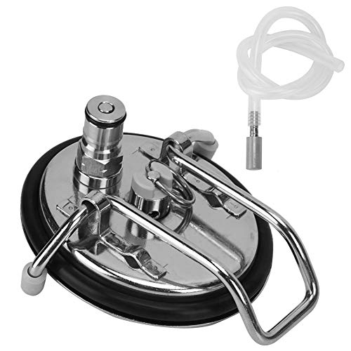 Homebrew Carbonation Keg Lid with 0.5 Micron Stainless Steel Carbonation Stone Replacement Compatible with Pepsi Kegs
