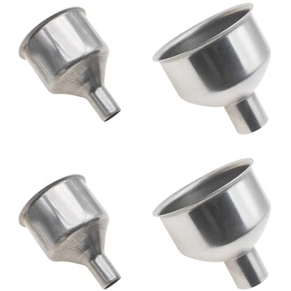 4PCS Small Funnels 2 Different Sizes Stainless Steel Mini Funnel for Kitchen Use Filling Bottles