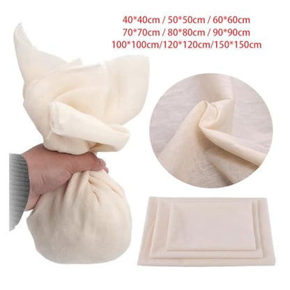 1pc Cotton Gauze Muslin Cheesecloth - Ideal for Tofu, Butter, and Cheese Making | Kitchen Gadget for DIY Soy Pressing and Baking(60x60cm) - size: 60x60cm