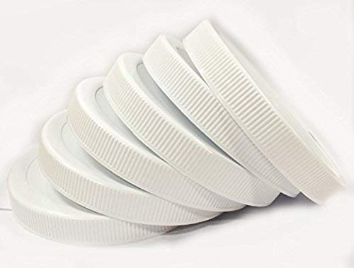 1 Gallon Fermentation Jar Replacement White Polypropylene Caps 110/400 (6, White Poly)