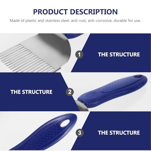 Beekeeping Honeycomb Scraper Tool and Uncapping Fork with Plastic Handle Stainless Steel Honey Shovel for Hive Maintenance and Honey Harvesting