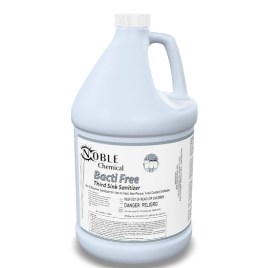 Bacti-Free Third Sink Sanitizer, 1 Gallon, Concentrated Liquid, 200 ppm, Commercial Grade, Blue