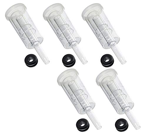 5 PK 3 piece Cylinder Fermentor Airlock w/ Grommet / Air Lock HomeBrew Wine Beer