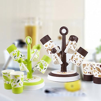 ULTECHNOVO Plastic Coffee Cups Bottle Drying Rack Coffee Mug Cup Holder Tree Countertop Countertop Removable Mug Stand Bottle Dryer Holder for s Teats s Plastic
