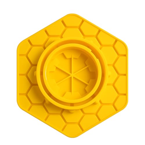 Bee Watering Station for Garden, 2 Pack Orange Bee Feeder and Waterer Compatible with Regular & Wide Mouth Canning Jars(Jar Not Included), Small-Hole Honeycomb Tray Honey Bee Feeder for Outside