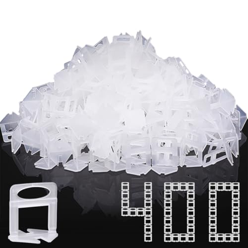 DGSL Tile Leveling System, 400-Piece Tile Spacers Clips 1/8 Inch Tile Tools, Tile Installation Tools for Professional Ceramic Tile and Stone Installation - size: 1/8*400